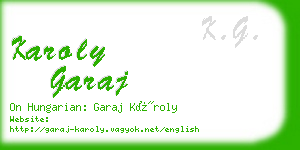 karoly garaj business card